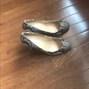 J.crew snakeskin fabric heels